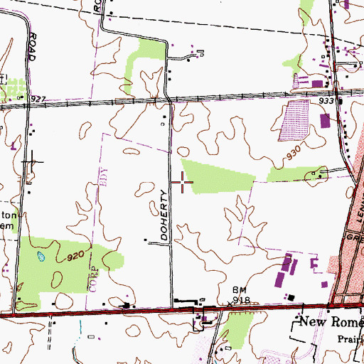 Topographic Map of Galloway Ridge, OH