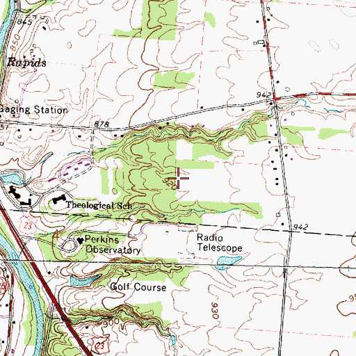 Topographic Map of The Woods At Dornoch Estates, OH