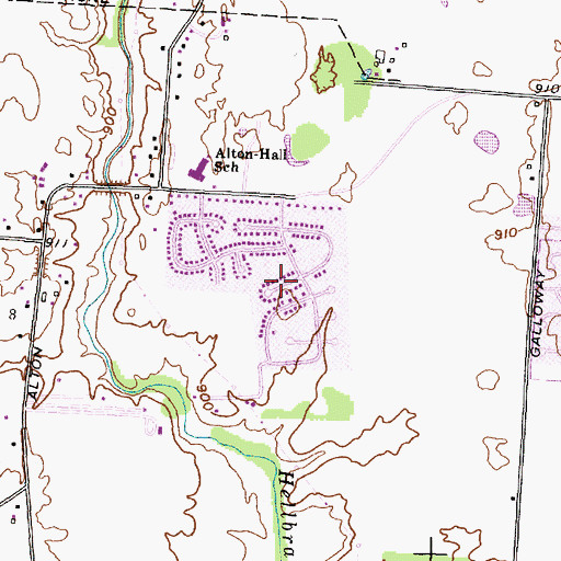 Topographic Map of Village Park, OH