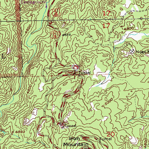 Topographic Map of Doane Robinson Tunnel, SD