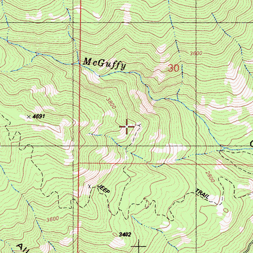 Topographic Map of Tunnel Mine, CA