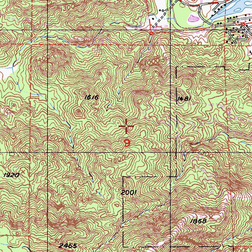 Topographic Map of Santa Monica Mountains National Recreation Area, CA