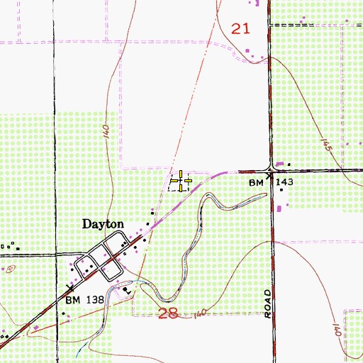 Topographic Map of Dayton Cemetery, CA