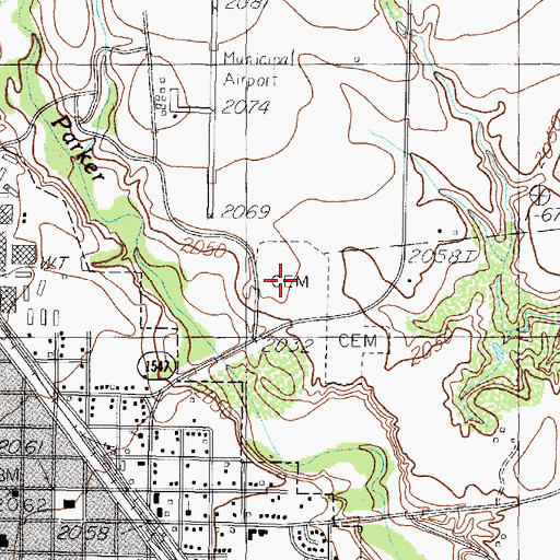 Topographic Map of Fairview Cemetery, TX