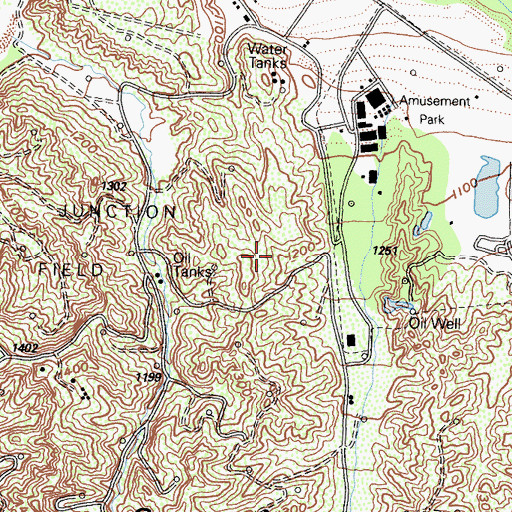 Topographic Map of Castaic Junction Oil Field, CA