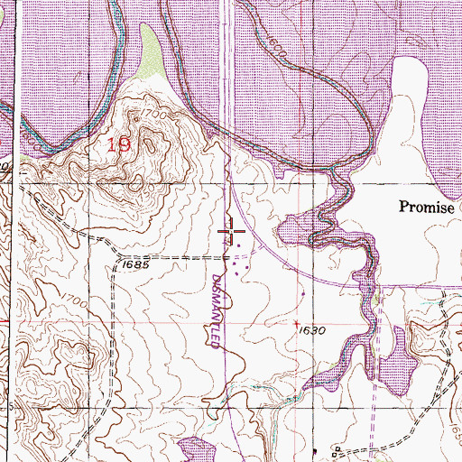 Topographic Map of Promise Cemetery, SD