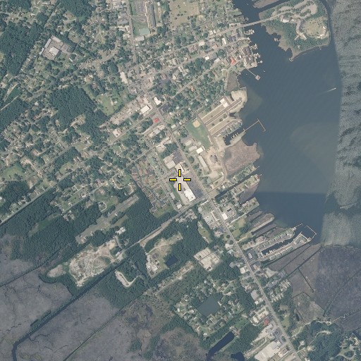 Aerial/Satellite Image of Manteo Post Office, NC