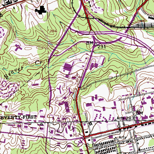 Topographic Map of Fort Bragg Post Office, NC