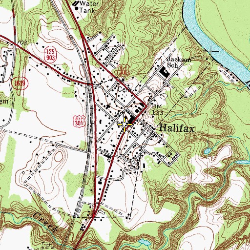 Topographic Map of Halifax Post Office, NC