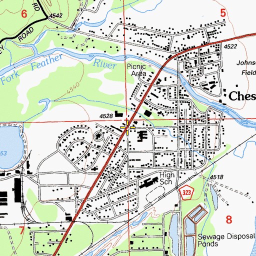 Topographic Map of Chester, CA