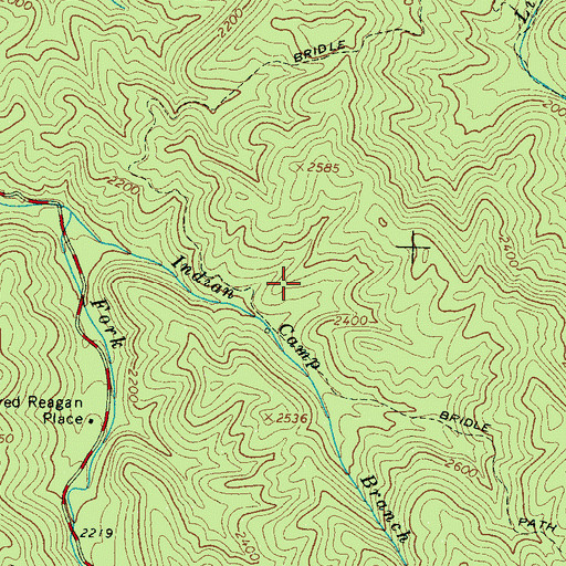 Topographic Map of Carr Branch Cemetery, TN