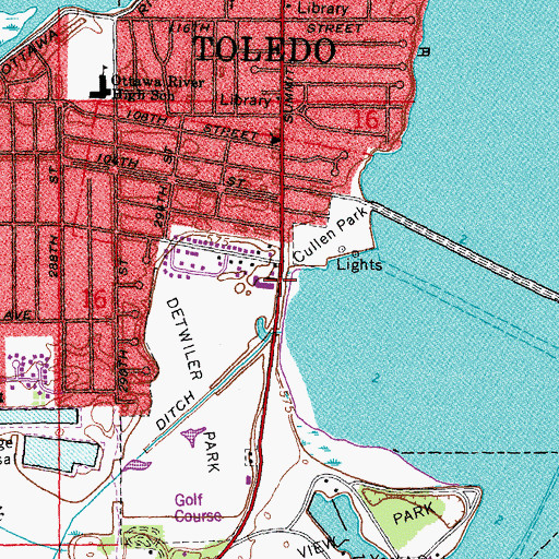 Topographic Map of Point Place Station Post Office, OH