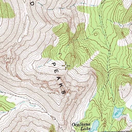 Topographic Map of White Clouds Wilderness, ID