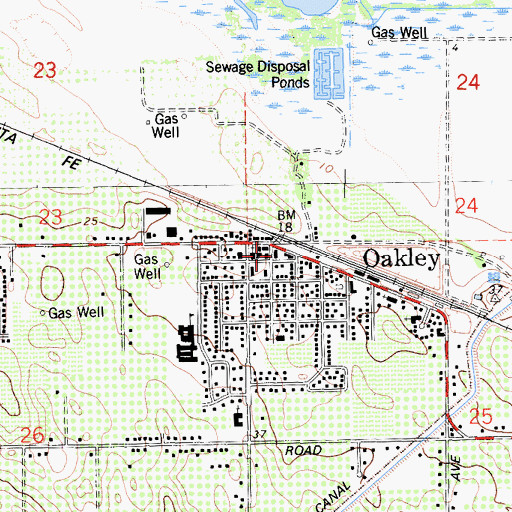 Topographic Map of Oakley, CA