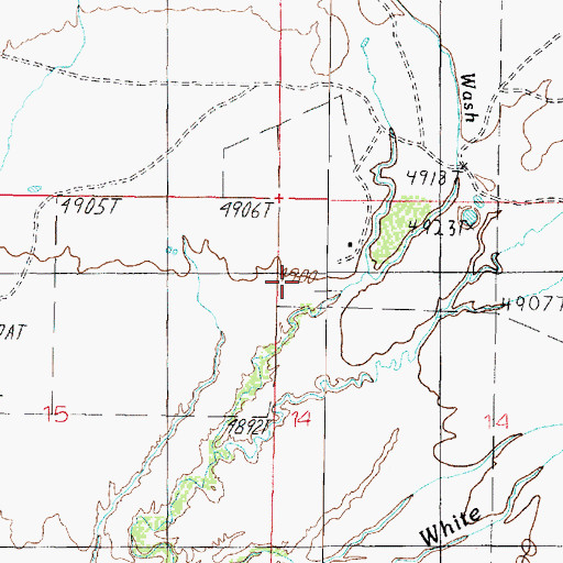 Topographic Map of Chatterly Ranch, AZ