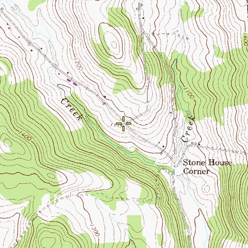 Topographic Map of Ford Family Cemetery, PA