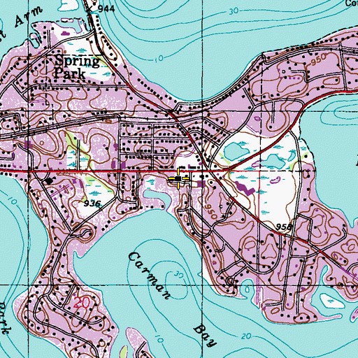 Topographic Map of Navarre Post Office, MN