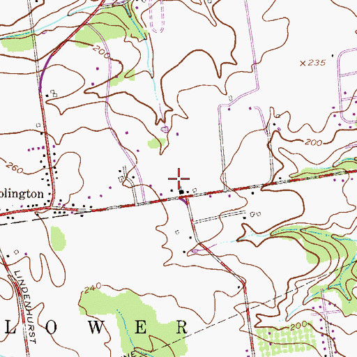 Topographic Map of Makefield Friends Burial Grounds, PA