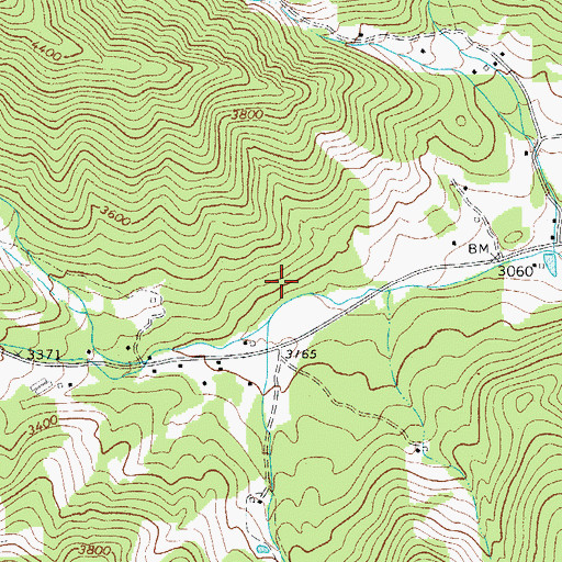 Topographic Map of Mountain Bogs National Wildlife Refuge, NC