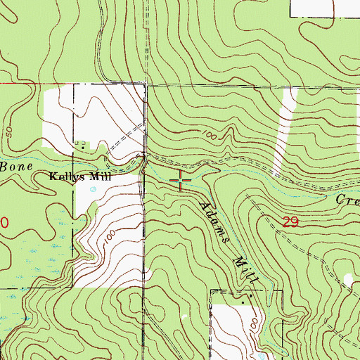 Topographic Map of Adams Mill Creek, FL