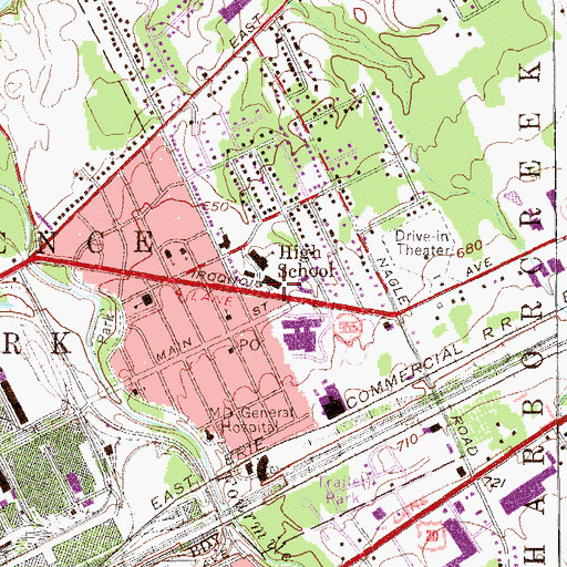 Topographic Map of Lawrence Park Township Police Department, PA
