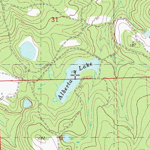 Topographic Map of Alberta Lake, FL