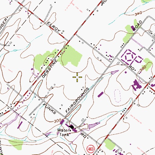 Topographic Map of Clemens Memorial Park, PA