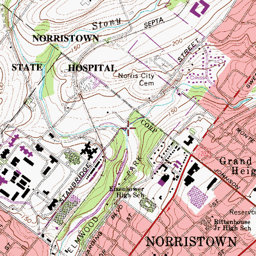 Topographic Map of Wentz Run, PA