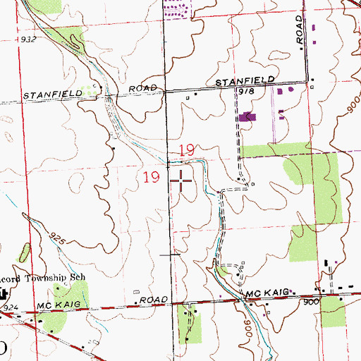 Topographic Map of Willowpoint, OH