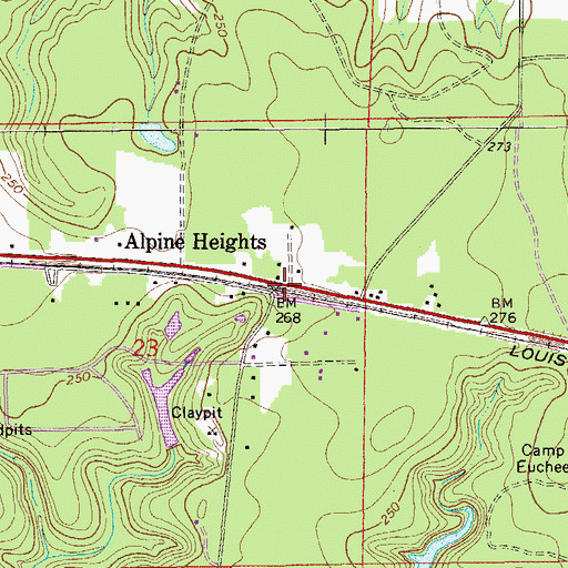 Topographic Map of Alpine Heights, FL