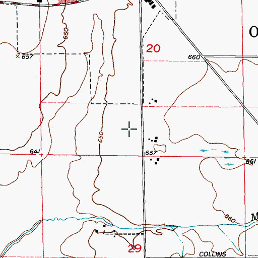 Topographic Map of White Pines, IL