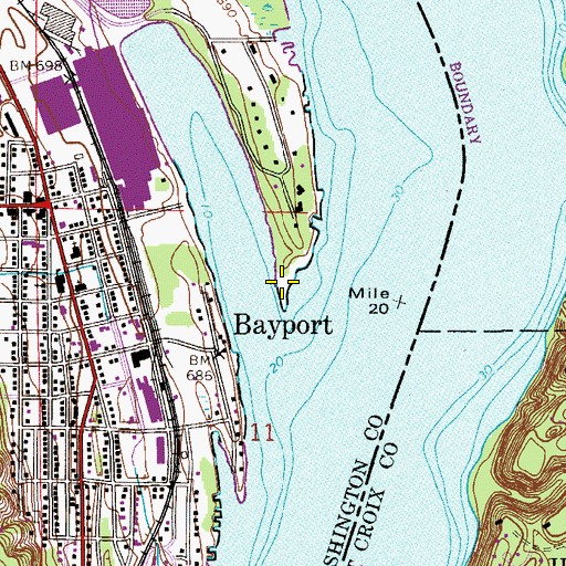 Topographic Map of Anderson Point, MN