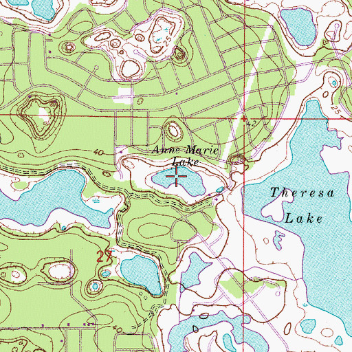 Topographic Map of Anne Marie Lake, FL