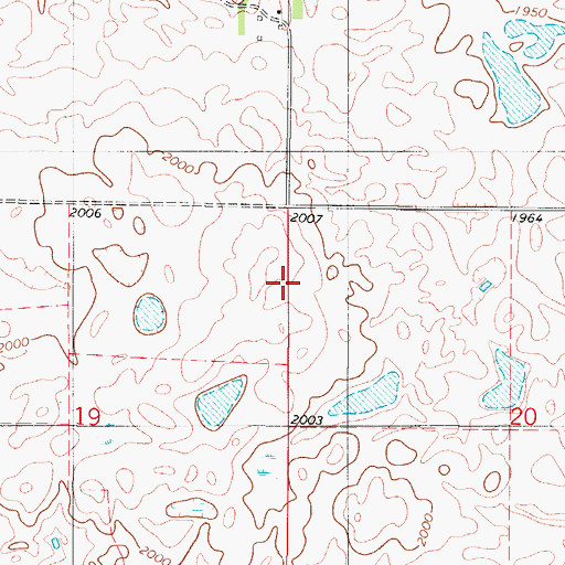 Topographic Map of Long Lake Baptist Cemetery, SD