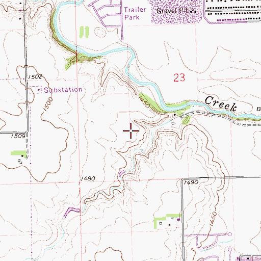 Topographic Map of Forest Home Cemetery, SD