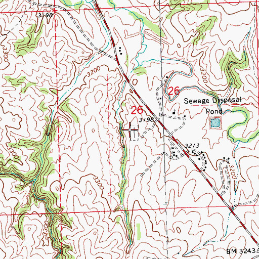 Topographic Map of Messiah Episcopal Cemetery, SD
