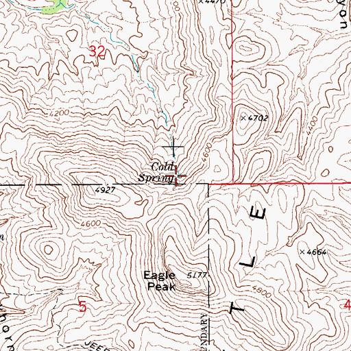 Topographic Map of Cold Spring, AZ