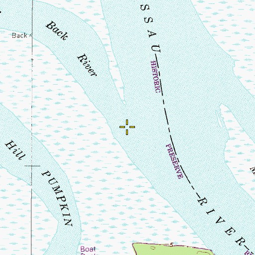 Topographic Map of Back River, FL