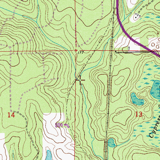 Topographic Map of Bailey Branch, FL