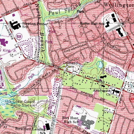 Topographic Map of Snowden and Bethlehem Baptist Church Cemetery, VA