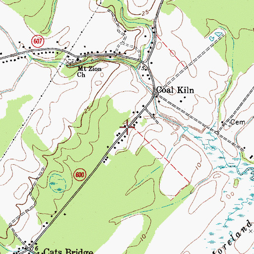 Topographic Map of Ayres Plot, VA