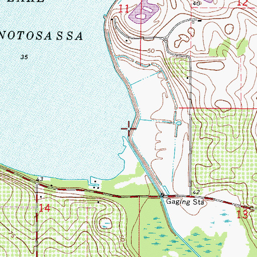 Topographic Map of Baker Creek, FL