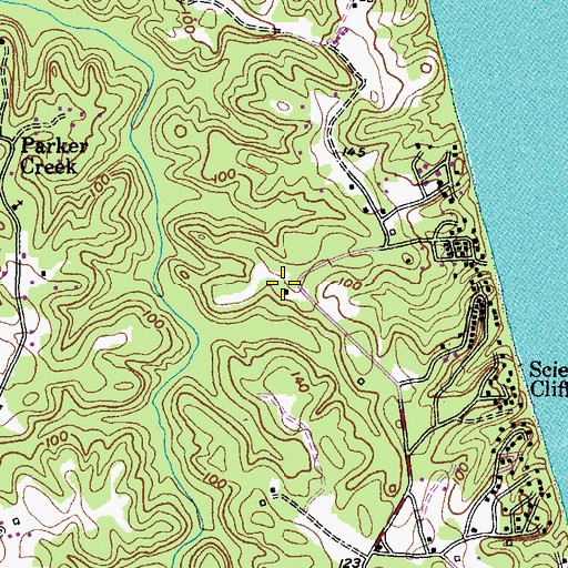 Topographic Map of Hance - Chesley Cemetery, MD