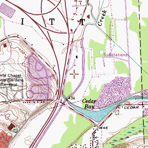 Topographic Map of Town of DeWitt Police Department, NY