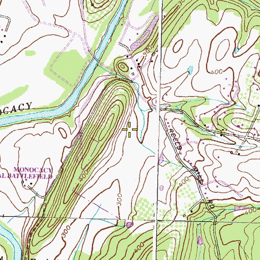 Topographic Map of Frederick County Volunteer Fire and Rescue Department, MD