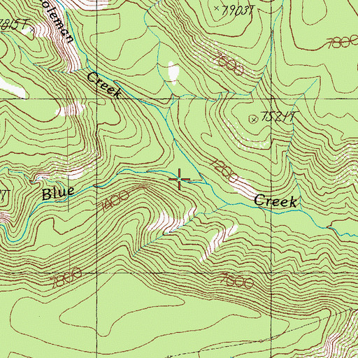 Topographic Map of Coleman Creek, AZ