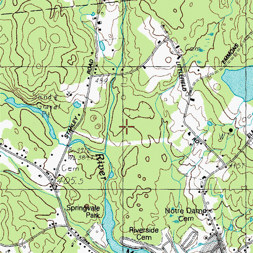 Topographic Map of Southern Maine Veterans Cemetery, ME