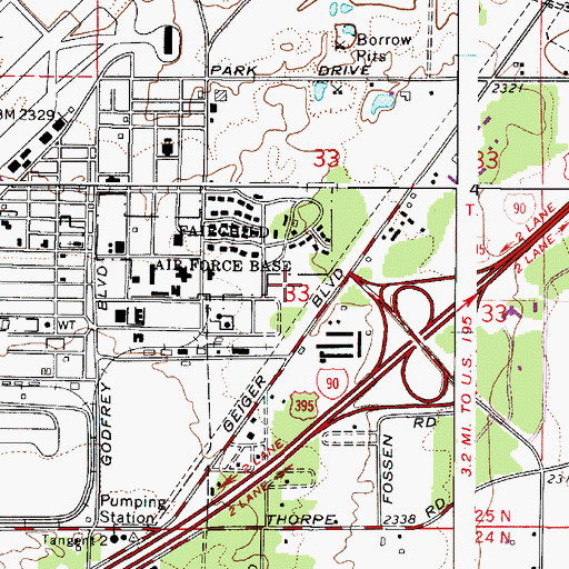 Topographic Map of Sunset Hill Post Office, WA