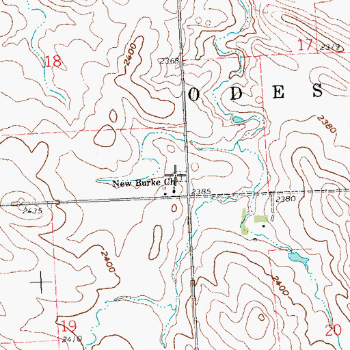 Topographic Map of Neuburg Congregational Cemetery, ND
