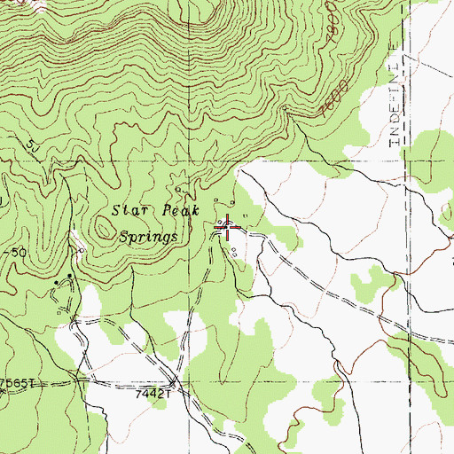 Topographic Map of Chee Dodge Ranch, AZ